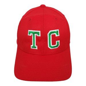 Richardson TC Monogram Initials Flex Fitted S/M Cap Trucker Baseball Hat Red